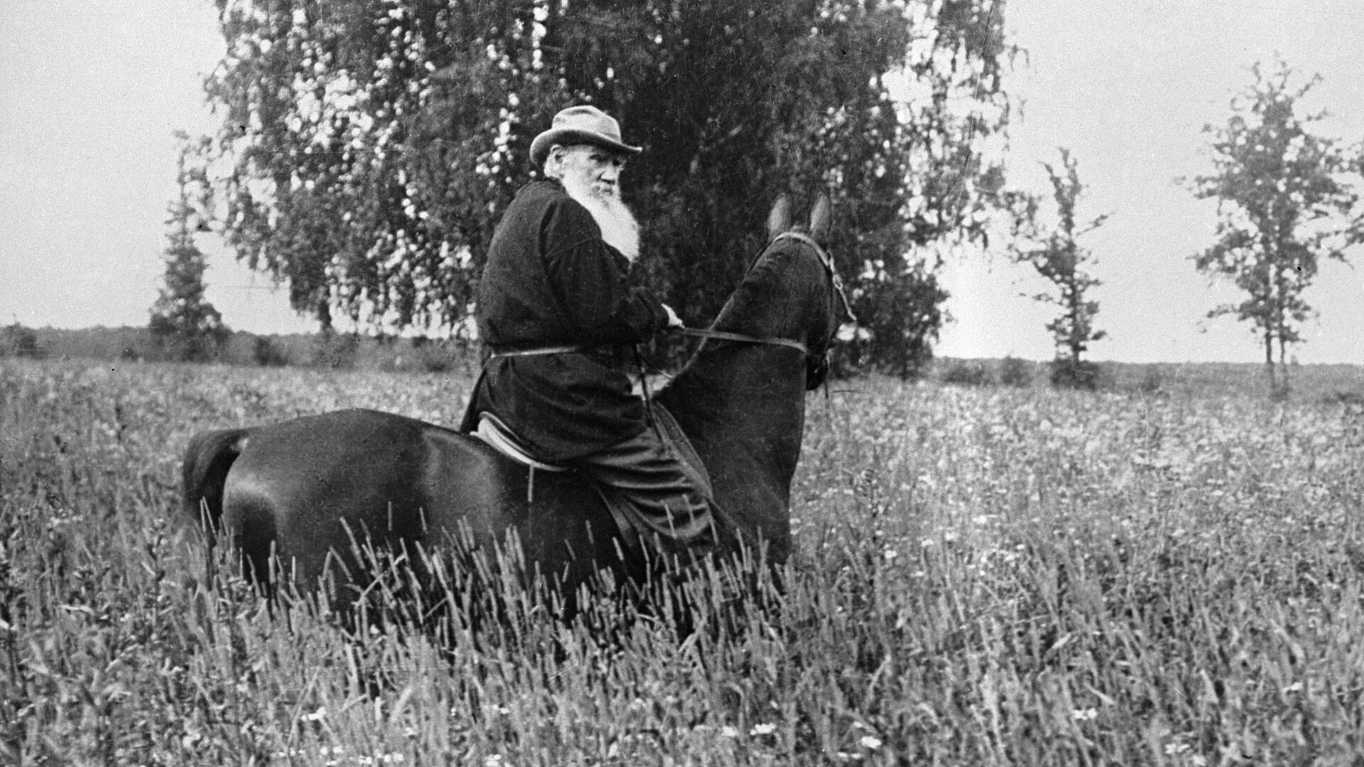Писатель Лев Толстой на прогулке верхом - ИноСМИ, 1920, 21.01.2024