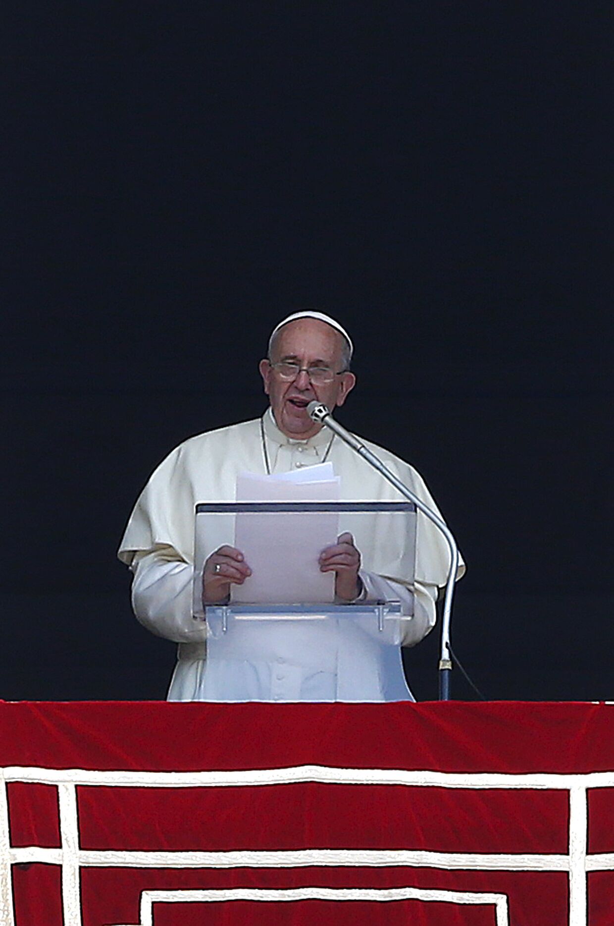 Папа Франциск выступает с проповедью в Риме, 9 августа 2015