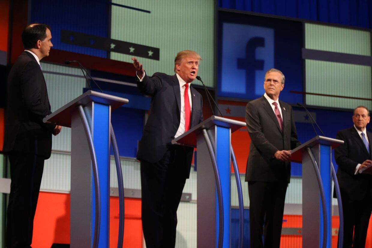 Предвыборные дебаты кандидатов в президенты: Скотт Уокер, Дональд Трамп, Джеб Буш, Майк Хакаби