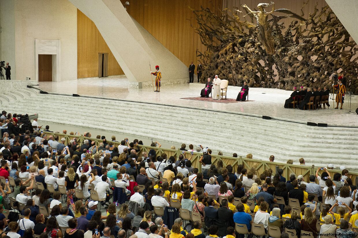 Аудиенция папы Франциска в Ватикане