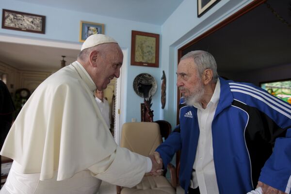 Встреча папы Франциска с Фиделем Кастро