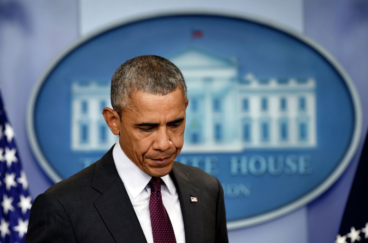 Президент США Барак Обама делает заявление по поводу стрельбы в колледже в Орегоне