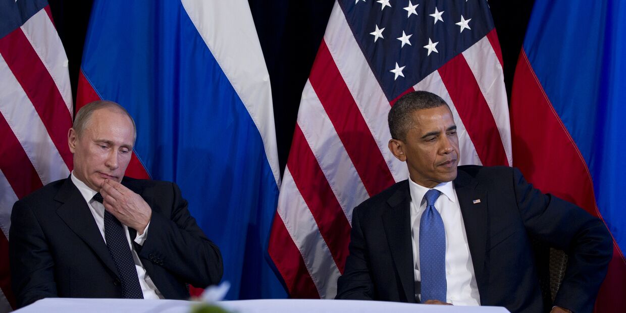 Владимир Путин и Барак Обама на саммите G20 в Мексике