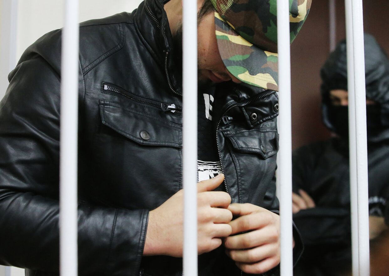 Подозреваемый в подготовке теракта в Москве Мохмад Межидов Эльман Ашаев в Лефортовском суде города Москвы