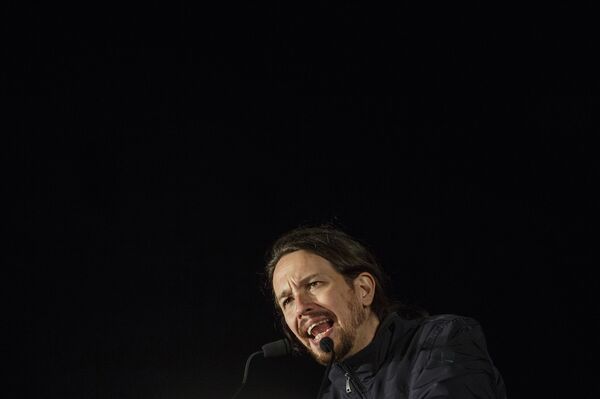 Лидер партии «Подемос» (Podemos) Пабло Иглесиас Лидер партии «Подемос» (Podemos) Пабло Иглесиас