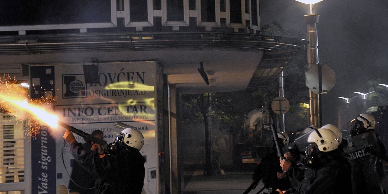 Беспорядки у здания парламента в Подгорице