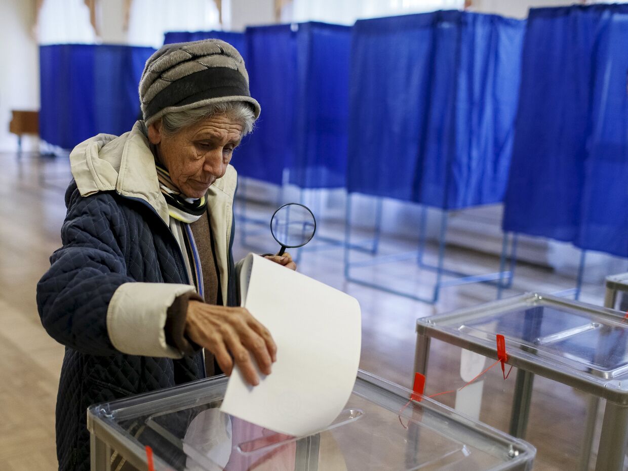 Голосование на местных выборах в Киеве