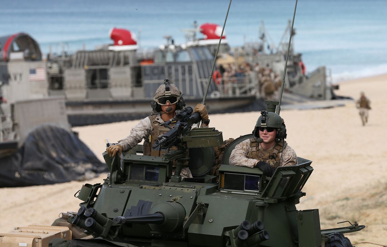 Американские морпехи по время учений НАТО Trident Juncture в Португалии