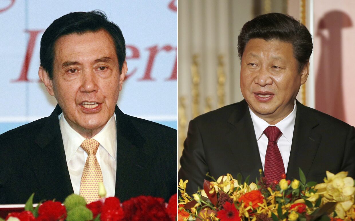 Президент Тайваня Ма Инцзю и председатель КНР Си Цзиньпин