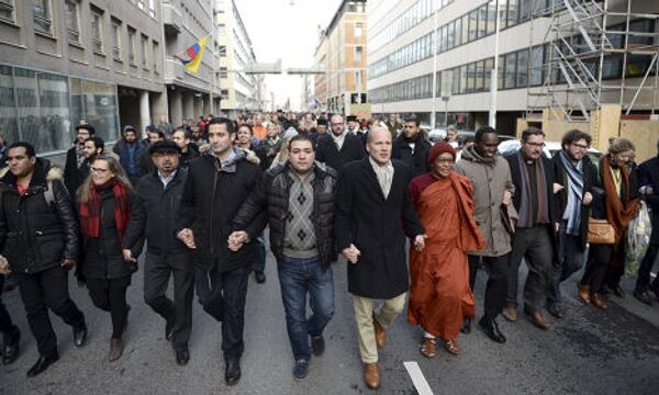 Марш к французскому посольству в Хельсинки