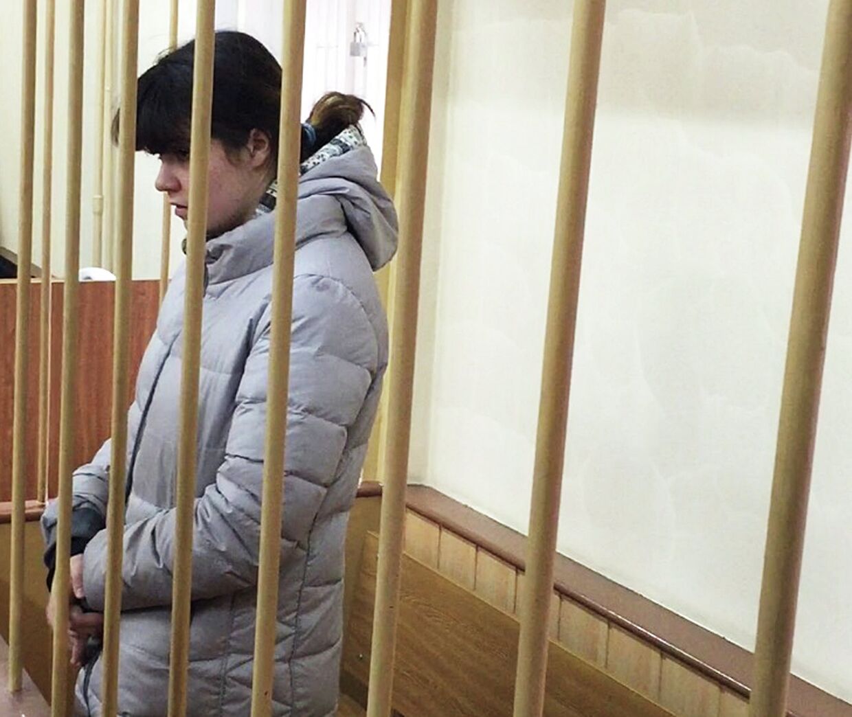 Студентка МГУ Варвара Караулова в зале заседаний Лефортовского суда Москвы