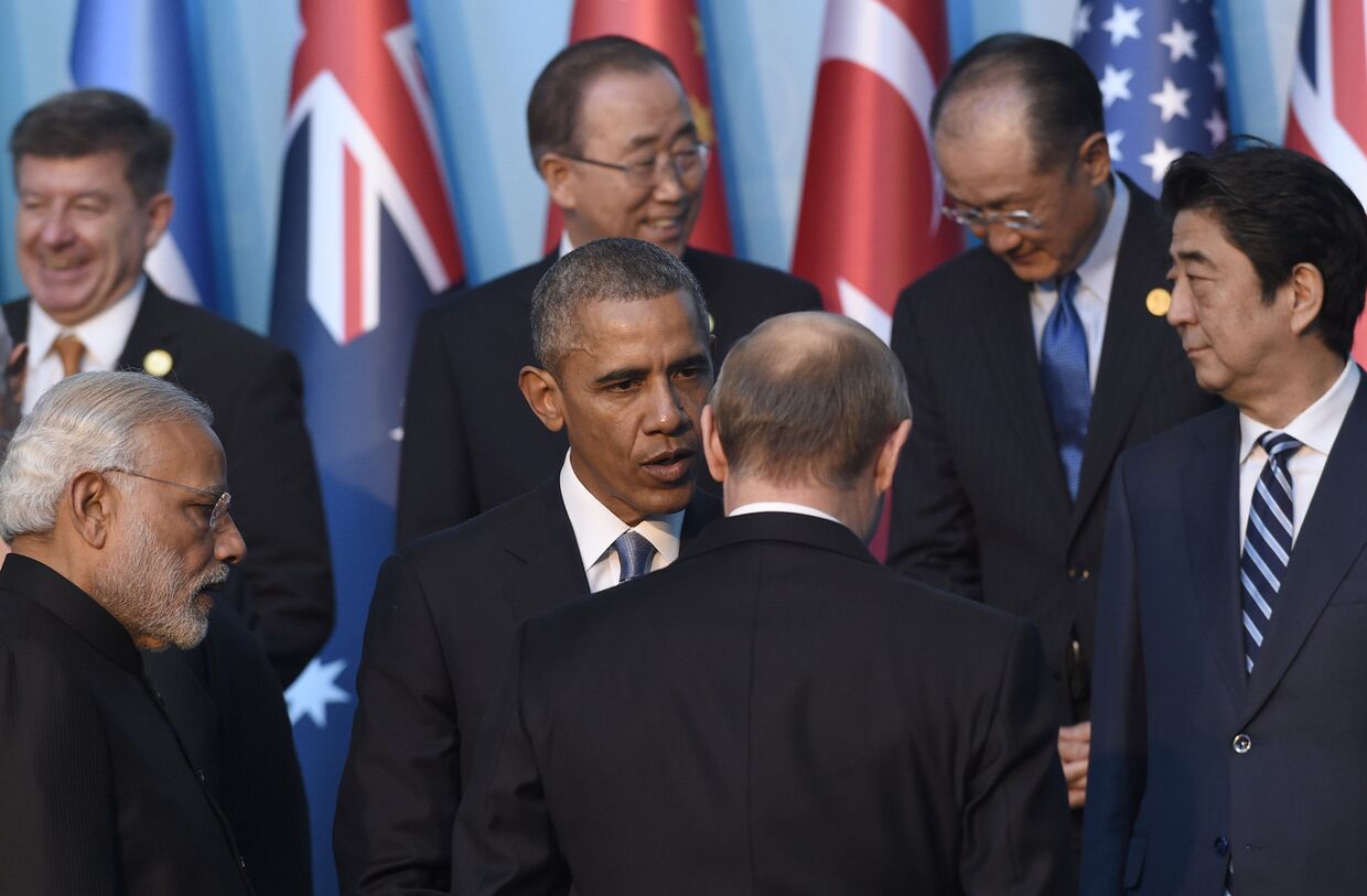 Владимир Путин и Барак Обама на саммите G20 в Анталье