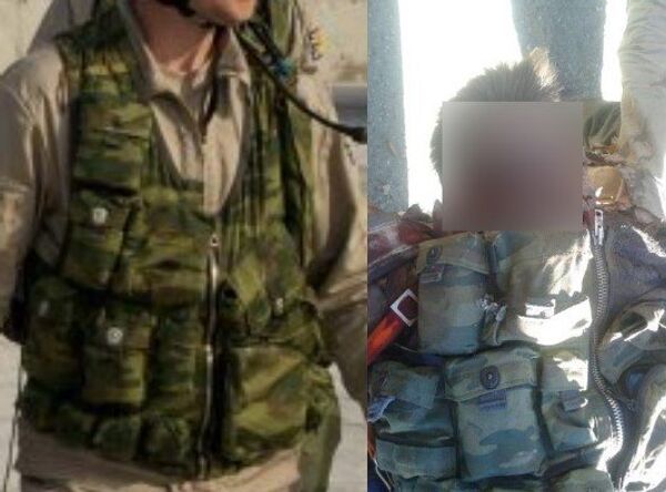 Фрагмент фотографии российских пилотов в Латакии и кадр из видео с погибшим пилотом