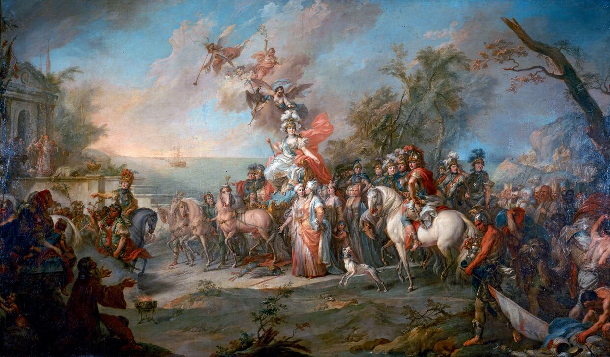 Стефано Торелли «Аллегория на победу Екатерины II над турками и татарами», 1772 год