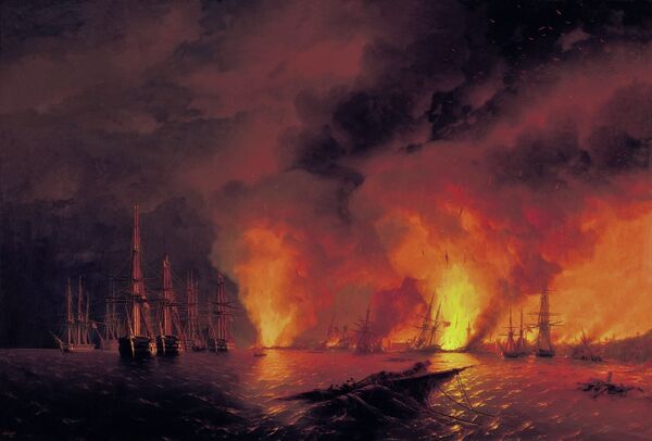 И. К. Айвазовский «Синоп. Ночь после боя 18 ноября 1853 года» И. К. Айвазовский «Синоп. Ночь после боя 18 ноября 1853 года»