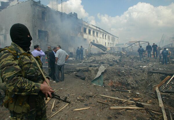 На месте теракта в Назрани На месте теракта в Назрани