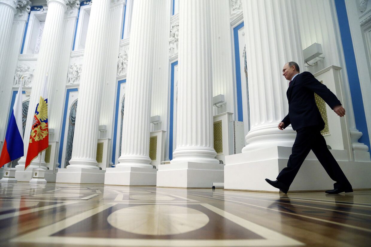 Президент России Владимир Путин перед заседанием Совета по культуре и искусству
