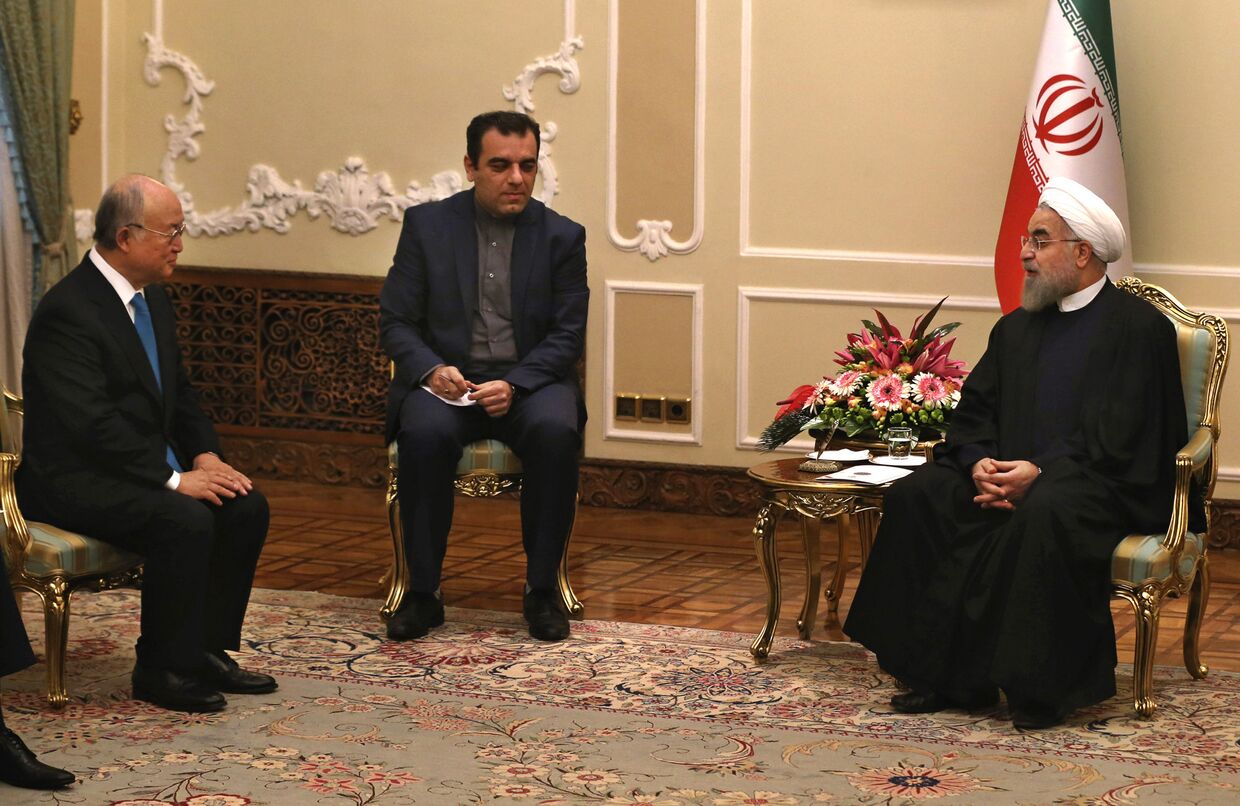 Встреча президента Ирана Хасана Рухани с генеральным директором МАГАТЭ Юкия Амано