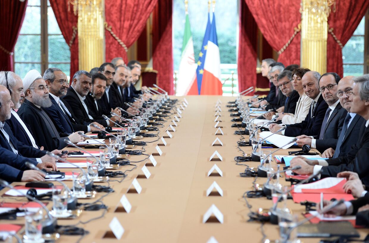 Двусторонняя встреча делегаций Франции и Ирана в Париже
