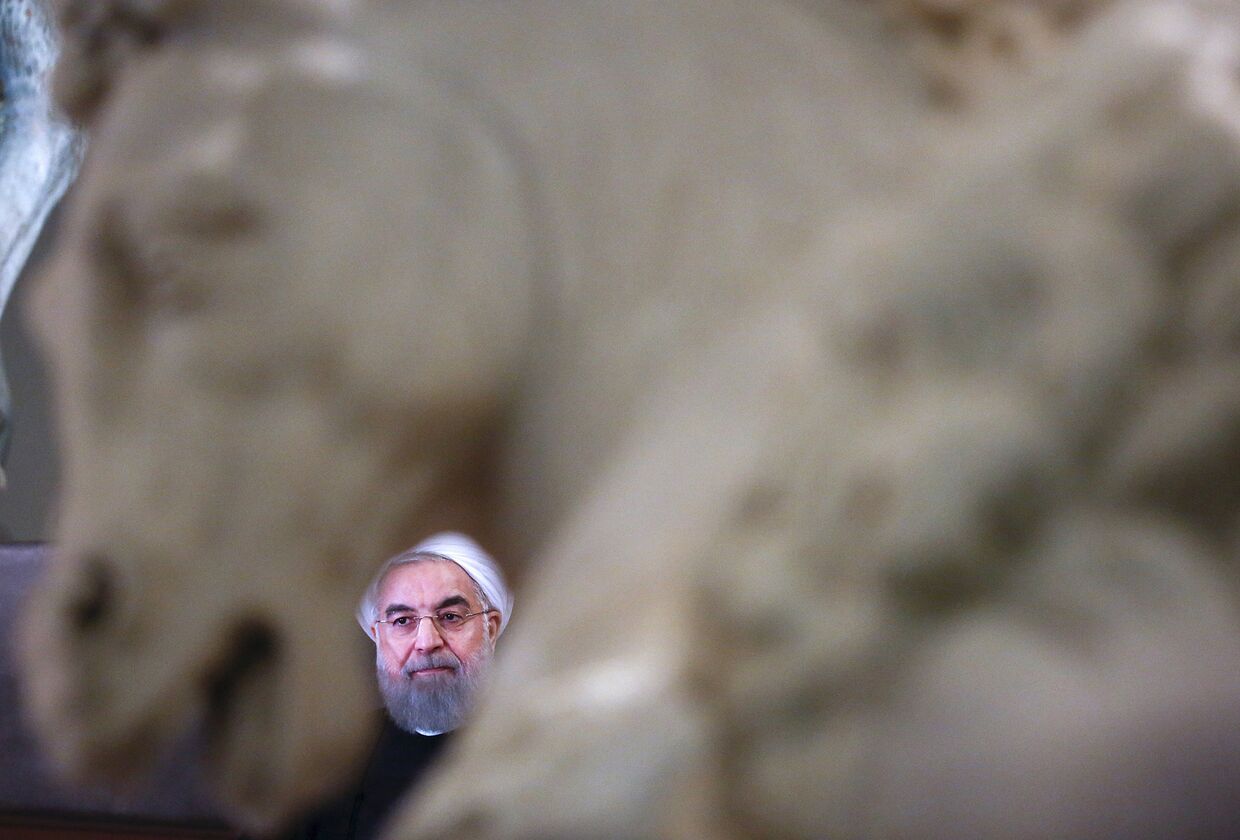 Президент Ирана Хасан Рухани в Римском Капитолии, Италия