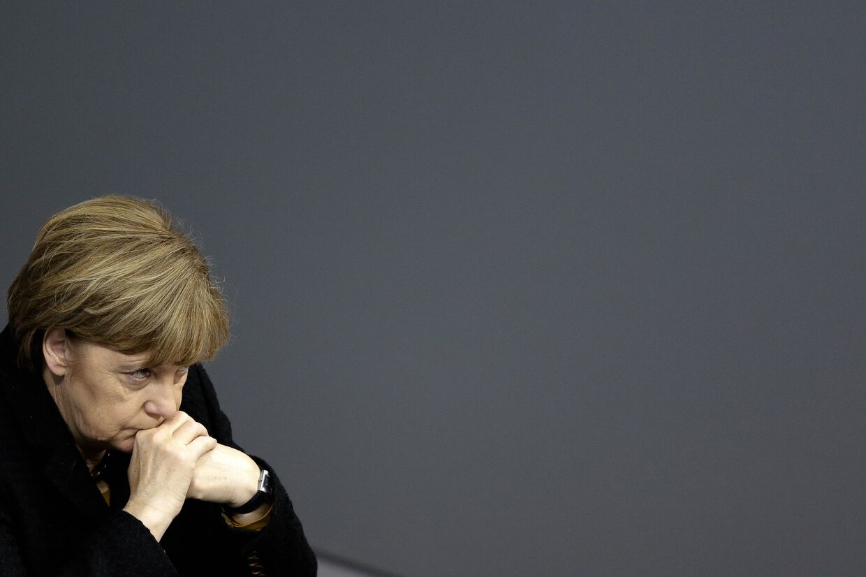 Канцлер Германии Ангела Меркель в парламенте Бундестага