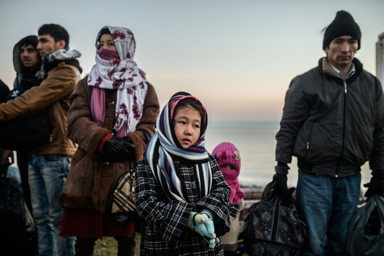 Сирийские беженцы на турецкой границе