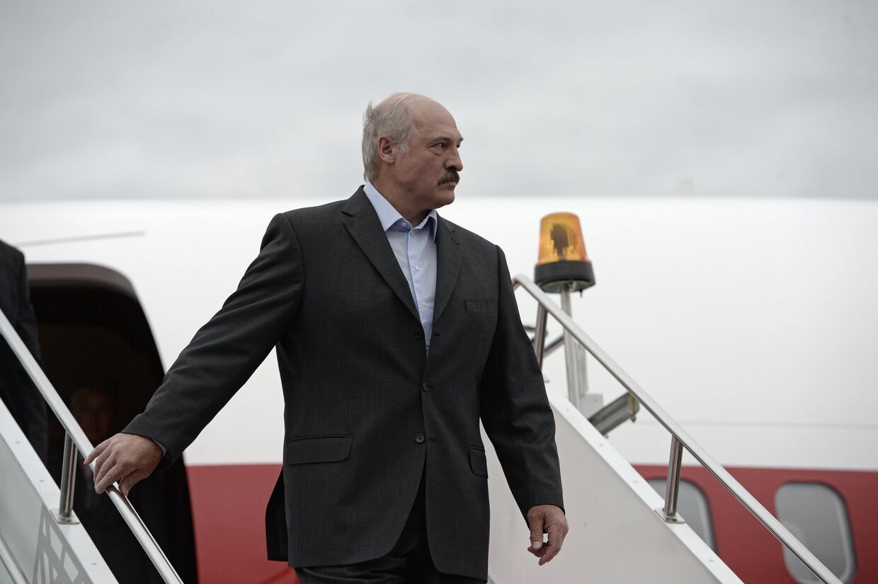 Прилёт в Уфу Президента Республики Белоруссия Александра Лукашенко