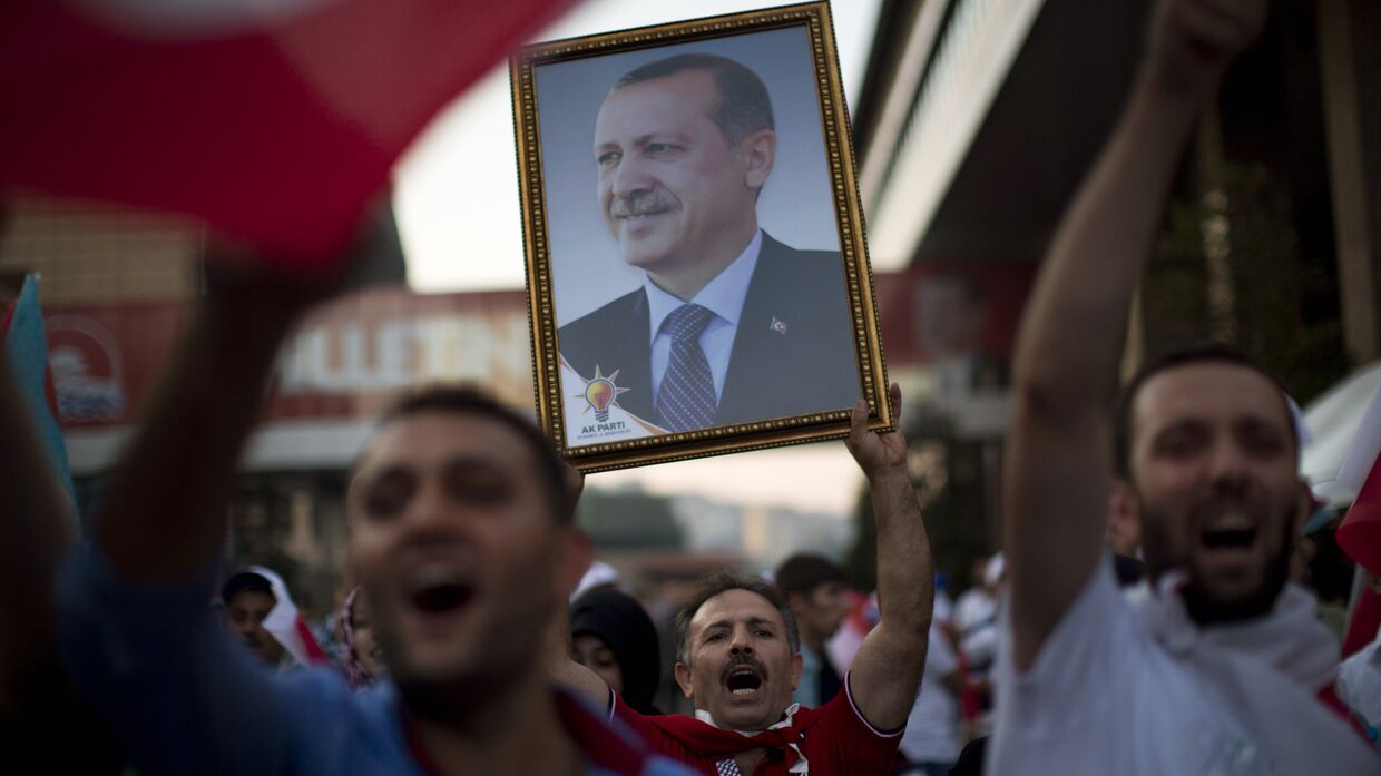 Сторонники Реджепа Эрдогана на президентской предвыборной компании в 2014 году