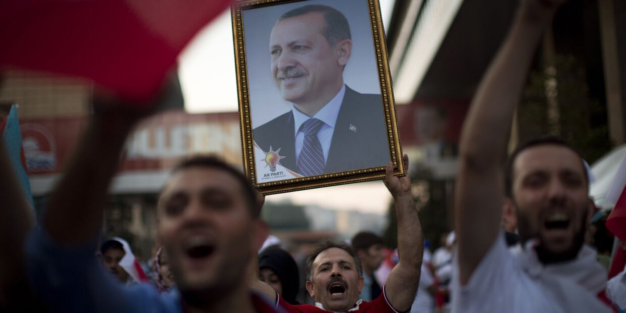 Сторонники Реджепа Эрдогана на президентской предвыборной компании в 2014 году