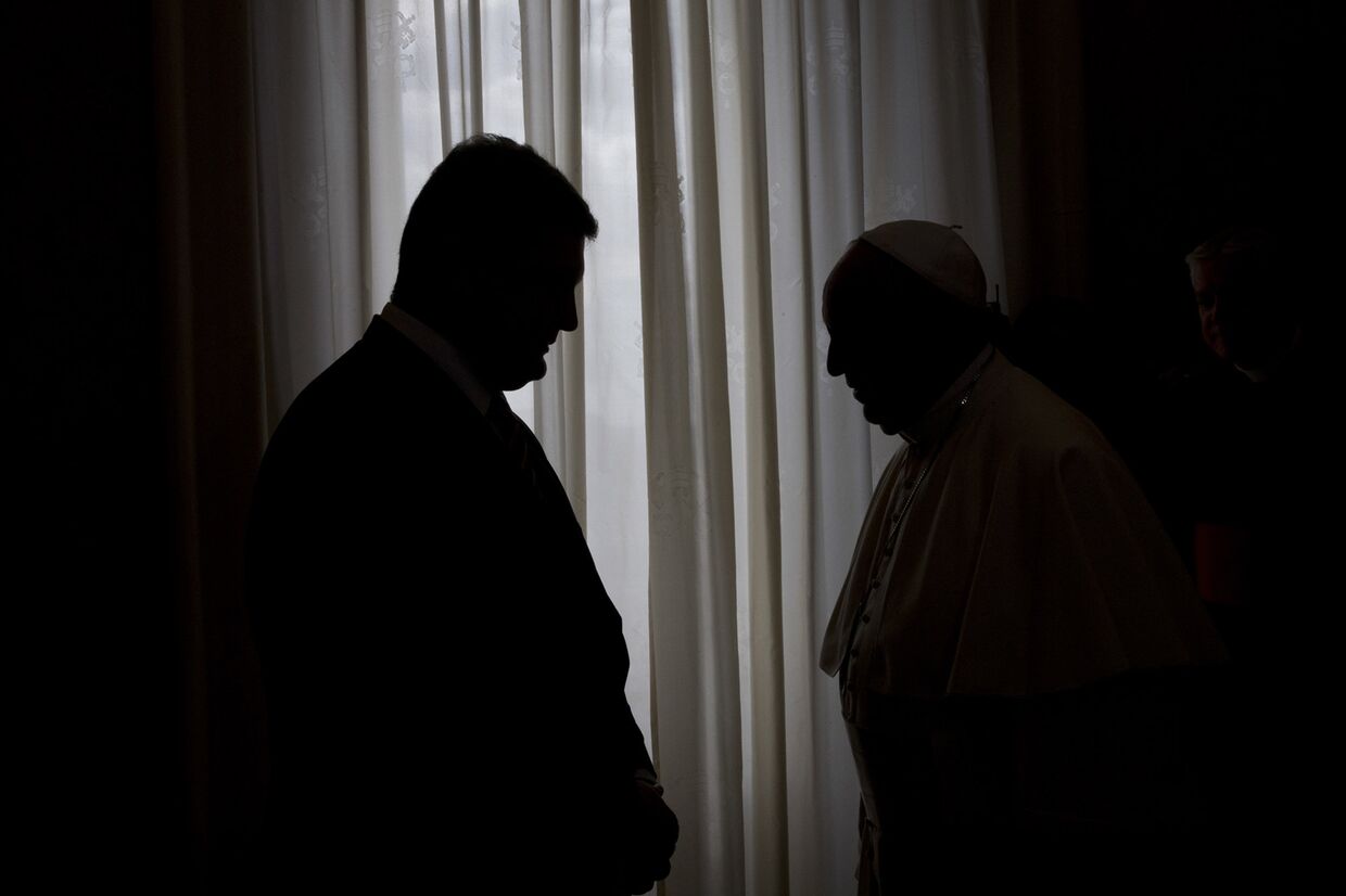 Папа Римский Франциск и президент Украины Петр Порошенко в Ватикане