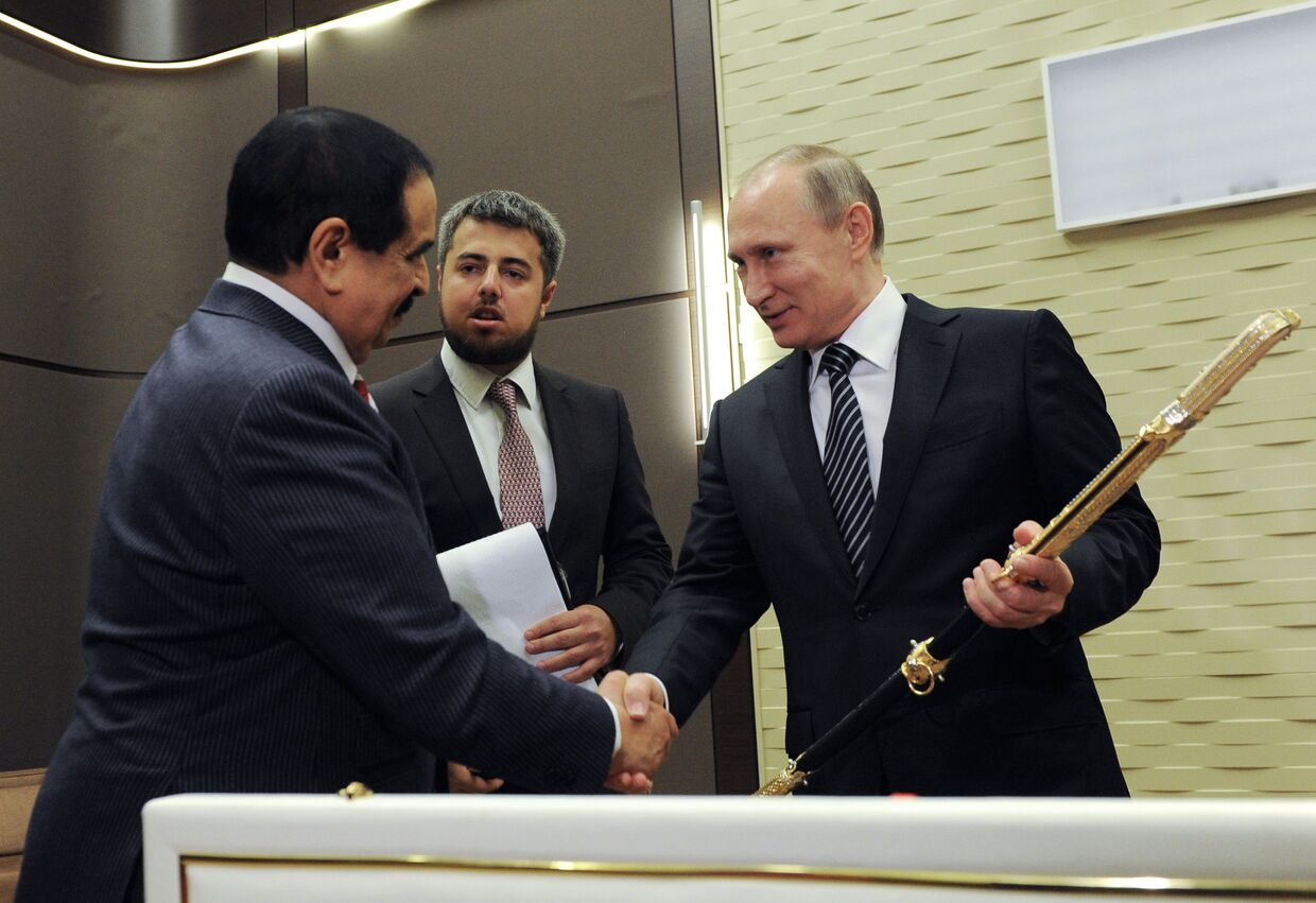 Встреча президента РФ Владимира Путина с королём Бахрейна Хамадом бен Исой аль-Халифой