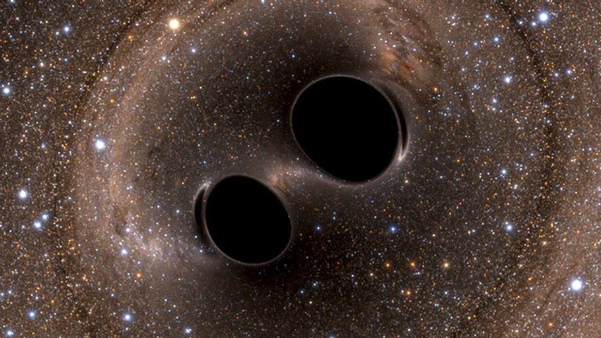 Столкновение двух черных дыр