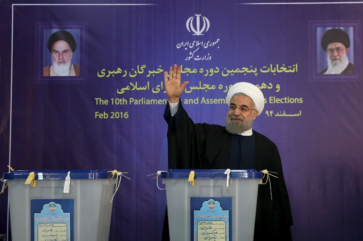 Президент Ирана Роухани на парламентских выборах, 26 февраля 2016