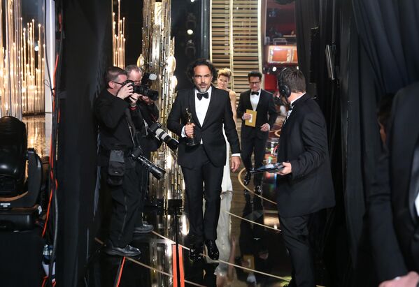 Режиссер Алехандро Гонсалес Иньярриту на 88-й церемонии вручения премии Оскар в Голливуде