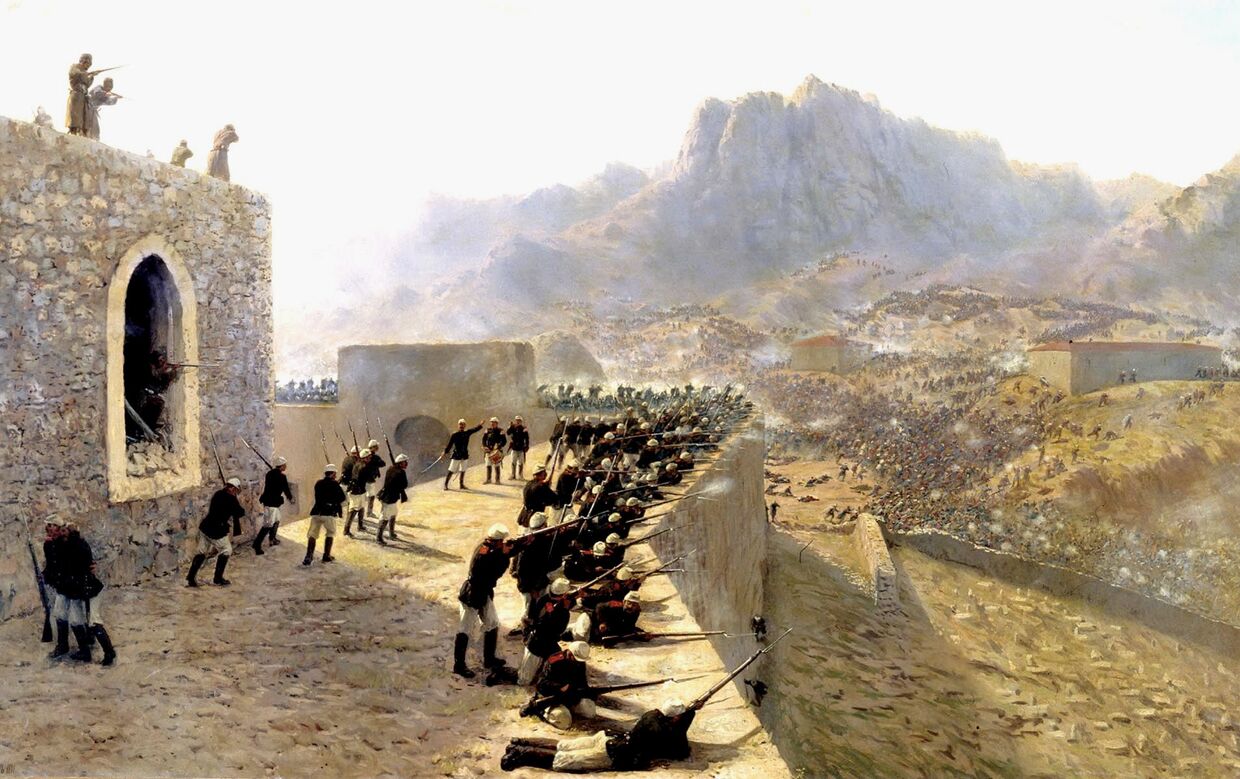 Русско-турецкая война. Отбитие штурма крепости Баязет 8 июня 1877 года