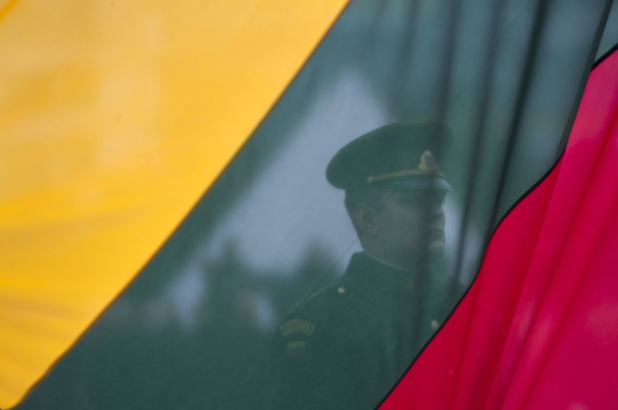 На праздновании дня независимости Литвы в Вильнюсе