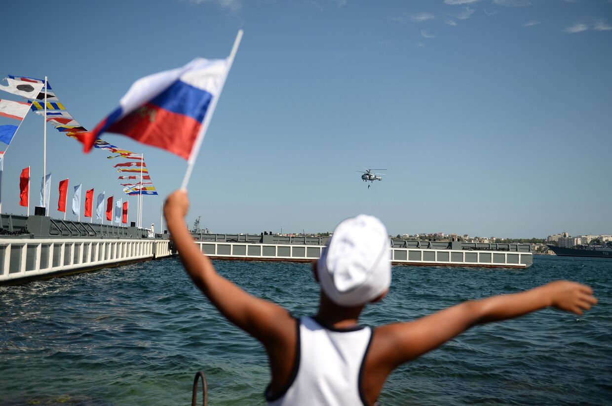 Во время празднования Дня Военно-морского флота России в Севастополе