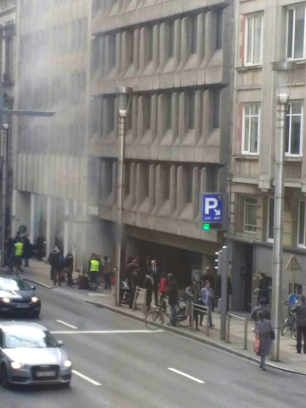На месте взрыва в метрополитене Брюсселя