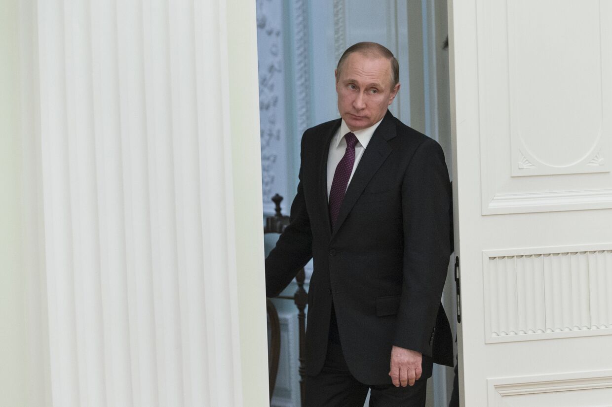 Президент РФ Владимир Путин прибыл на встречу с президентом Сербии