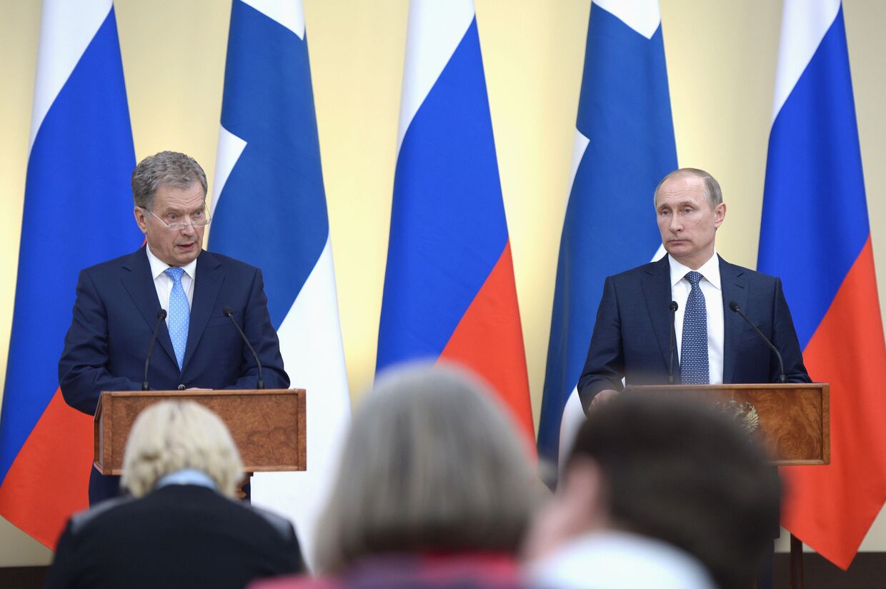 Президент РФ Владимир Путин встретился с президентом Финляндии Саули Ниинистё