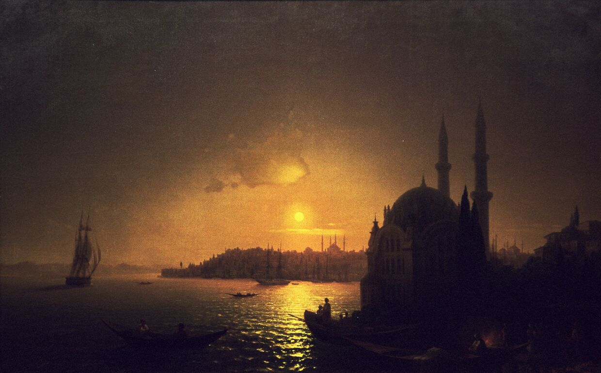 Вид Константинополя при лунном освещении