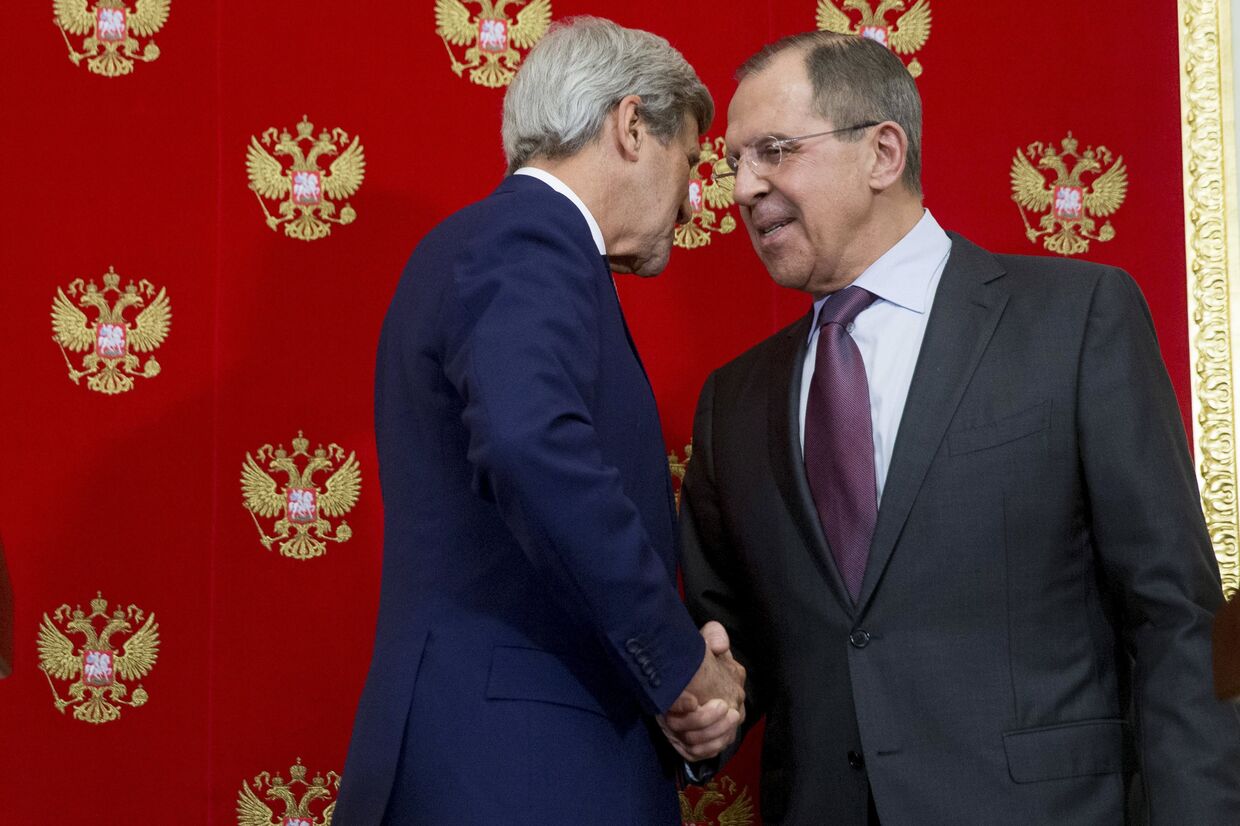 Министр иностранных дел РФ Сергей Лавров и государственный секретарь США Джон Керри