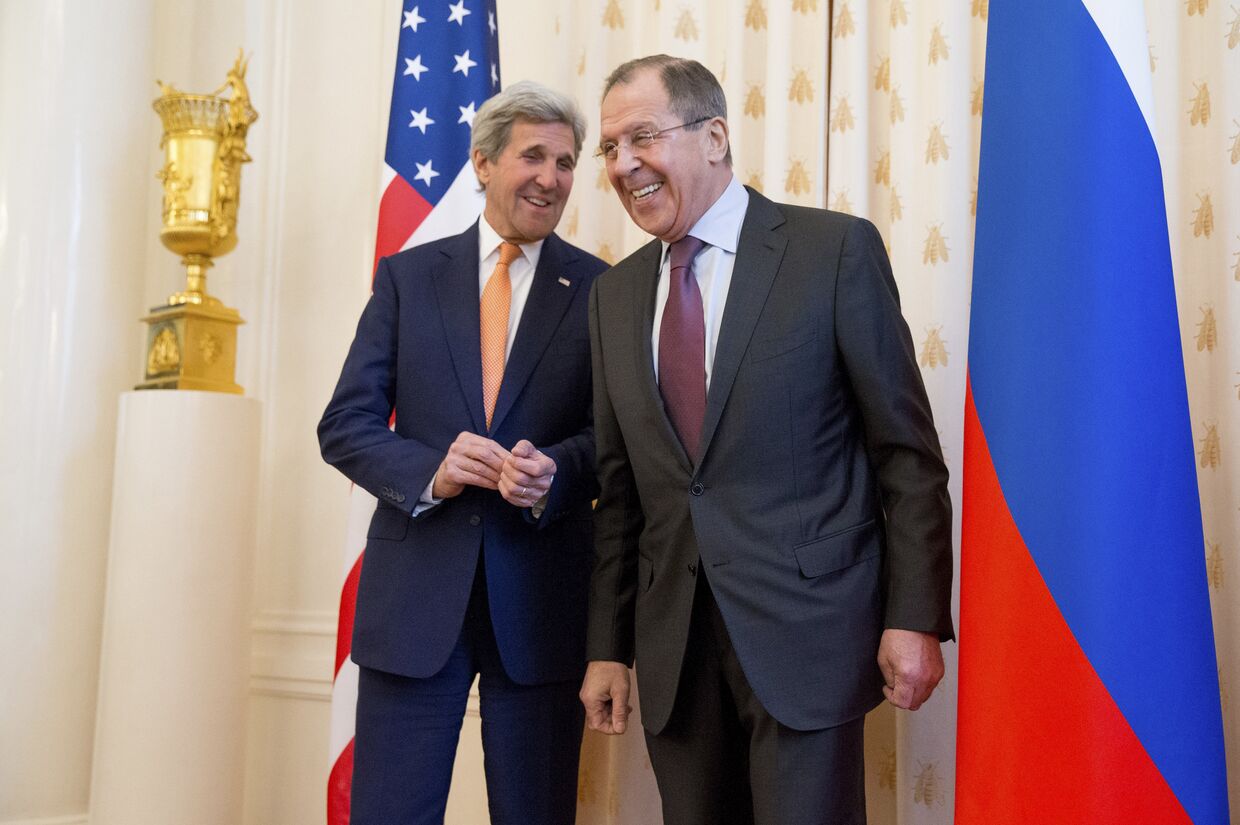 Министр иностранных дел РФ Сергей Лавров и государственный секретарь США Джон Керри