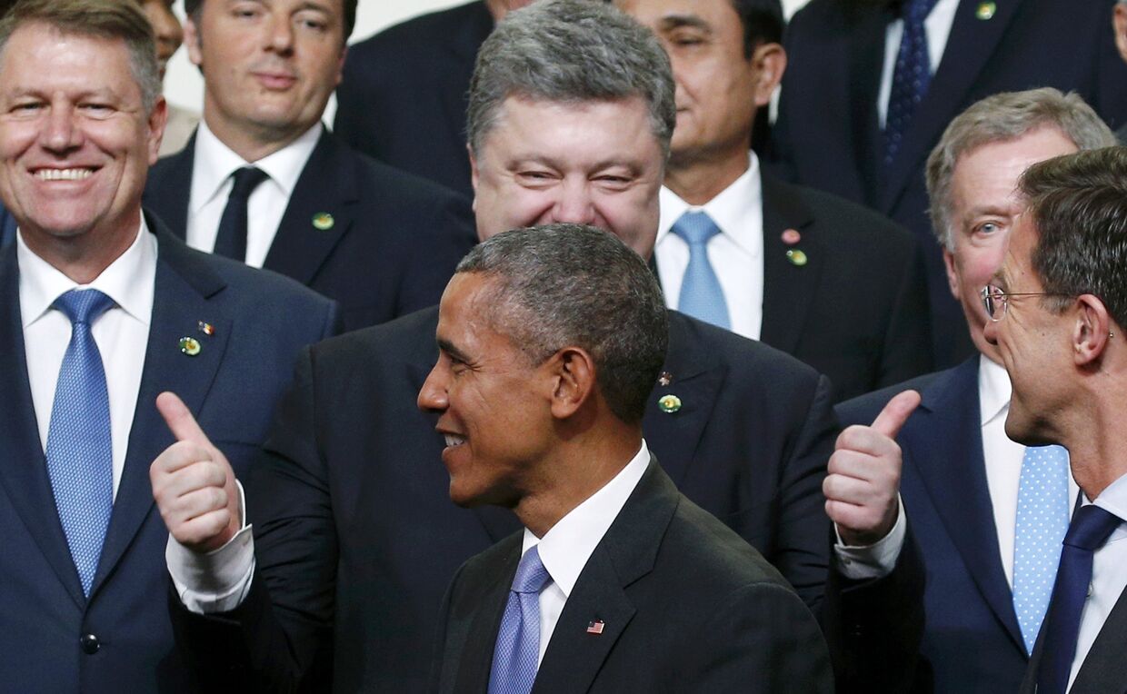 Петр Порошенко и Барак Обама на саммите по ядерной безопасности в Вашингтоне