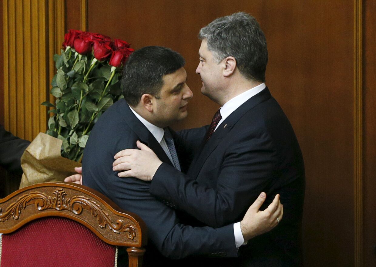 Президент Украины Петр Порошенко и новый премьер-министр Владимир Гройсман