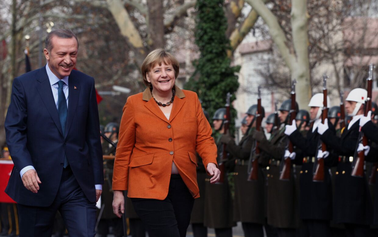 Канцлер Германии Ангела Меркель и премьер-министр Турции Реджеп Тайип Эрдоган