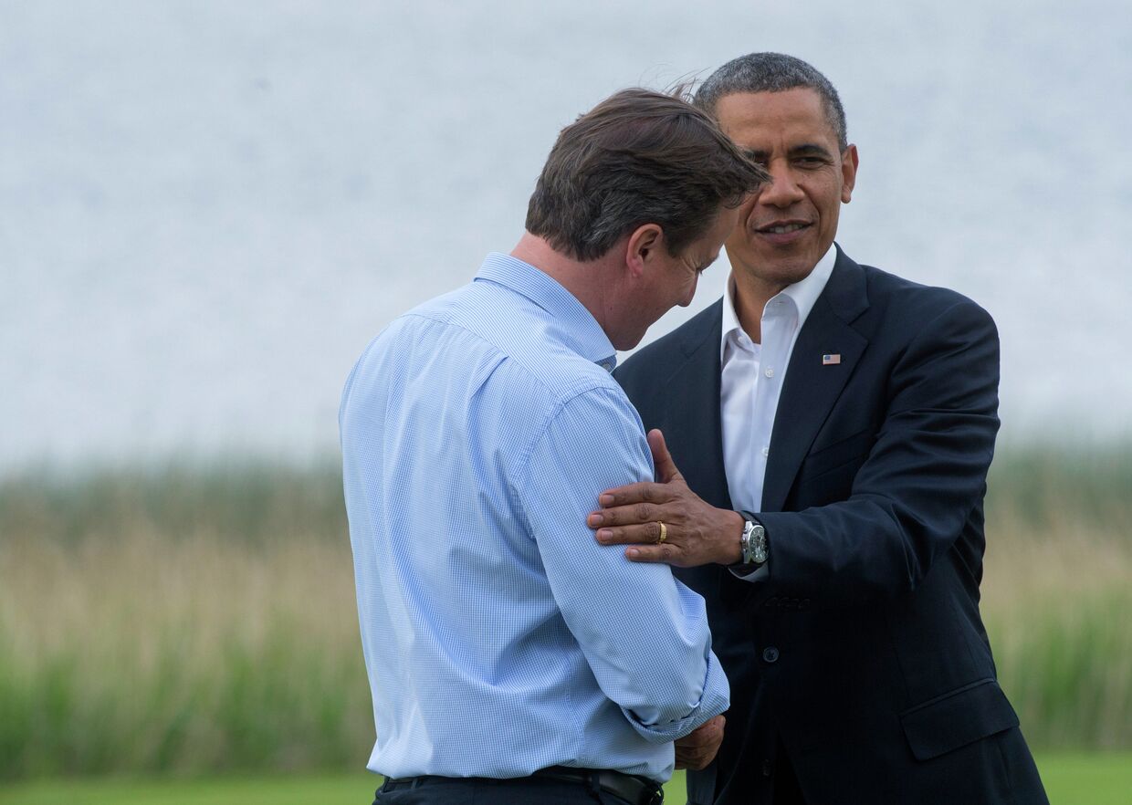 Премьер-министр Великобритании Дэвид Кэмерон и президент США Барак Обама