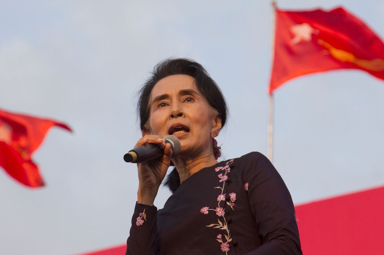 Бирманский и мьянманский политический деятель Аун Сан Су Чжи