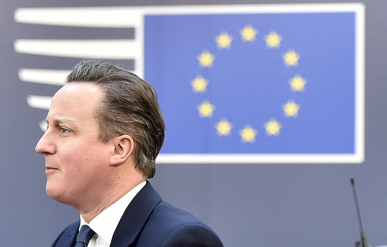 Британский премьер-министр Дэвид Кэмерон на саммите Евросоюза