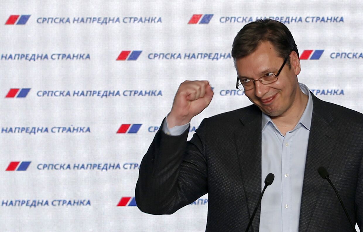 Премьер-министр Сербии и лидер Сербской прогрессивной партии Александар Вучич